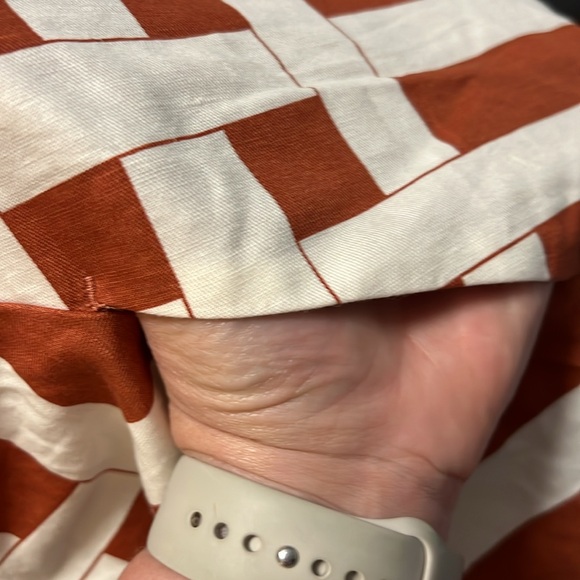 Ann Taylor Linen Blend Paper Bag Waist Skirt with Belt - Picture 3 of 3